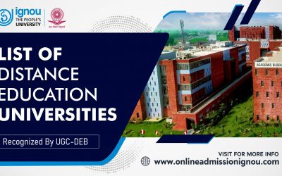 List of distance education universities recognised by ugc
